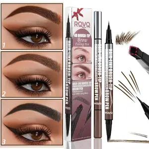 Two-In-One Eyebrow Pencil & Liner, Dual-Ended Brow Brush for Defined Brows, Precision Tip for Accurate Daily Eye Makeup, Waterproof Long-Lasting Flawless