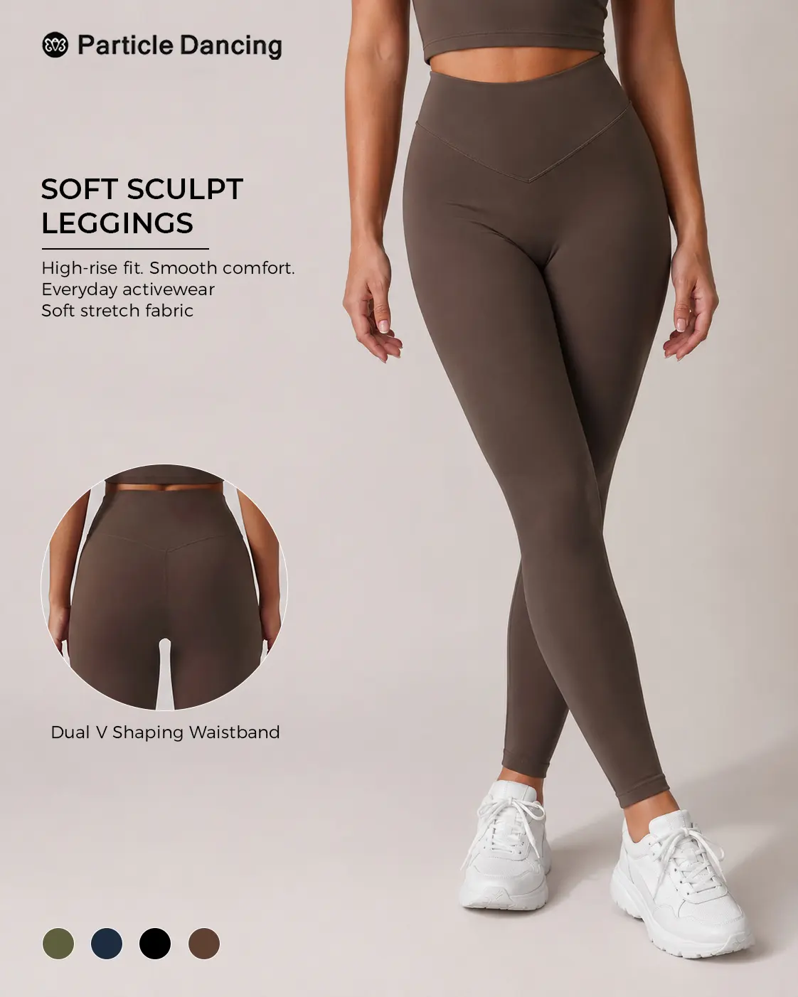 Women’s High-Waisted Full-Length Soft Sculpt Leggings - Supportive Waist, Smooth Stretch Fabric, Machine Washable Activewear for Gym, Pilates