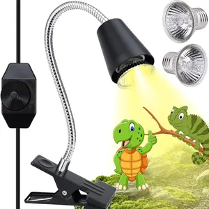 Heat Lamp Bulbs 110V 2-Pack UVA/UVB Light for Turtles 360° Rotatable Heating Lamp for Aquarium Terrarium Aquatic Plants Lizards and Snakes