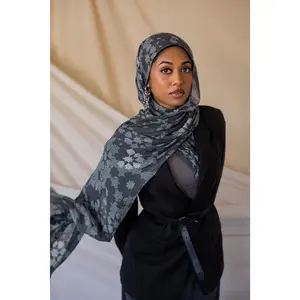 VELA Starry Mosaic Navy Print Modal Hijab