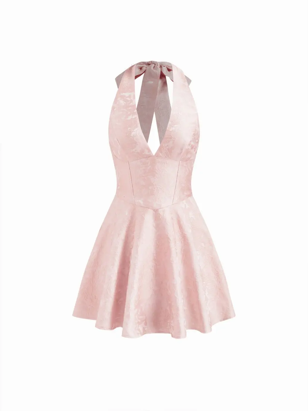 Women's Halter Backless Mini Dress V-Neck Lace Up Ruffle Summer Party Dress - TikTok Shop Women's Halter Backless Mini Dress V-Neck Lace Up Ruffle Summer Party Dress - TikTok Shop