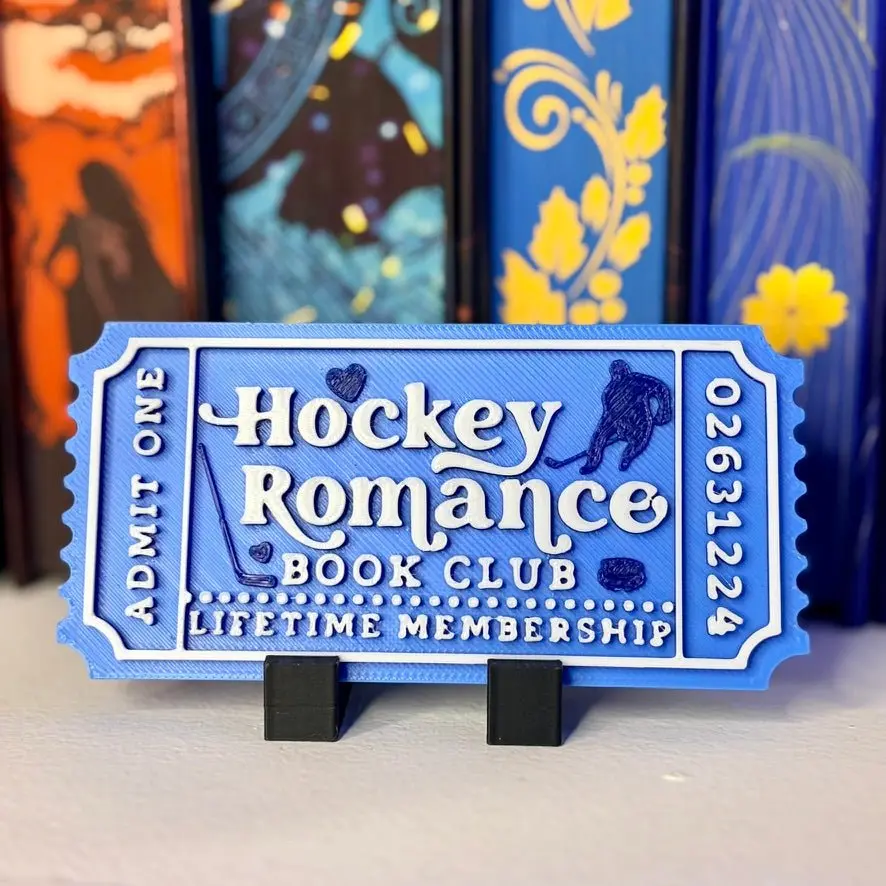 3d Printed Shelf Trope Ticket - Hockey Romance 3d Printed Shelf Trope Ticket - Hockey Romance