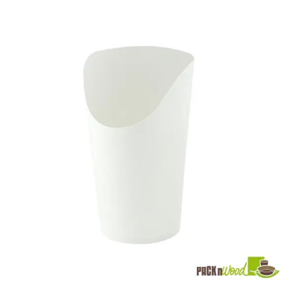 Packnwood 210GSPW480 12 oz White Kraft Wrap Cup - 5.3 x 2.36 in. Dia.