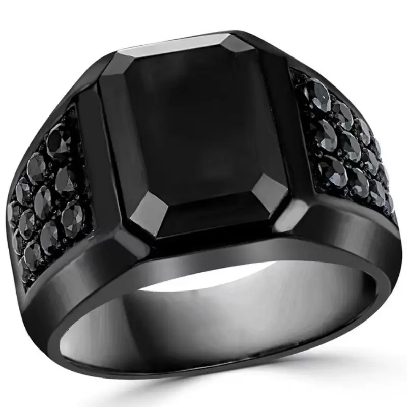 Luxury Men's Ring - Fashion Wedding Engagement Ring - US Size 6-13 - Casual Accessory for Father's Day and Christmas