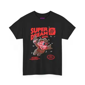 Super Dream Bros Freddy Krueger Retro Mario Spoof Cotton Tee
