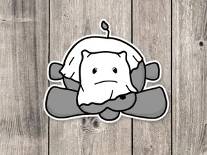 Halloween Hippo Sticker, Halloween Stickers, Funny Animal Stickers, Ghost Animals, Laptop Decals, Cute Spooky Stickers, Cute Hippo Sticker