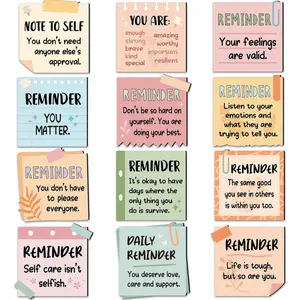 12 Pcs Inspirational Fridge Magnets Daily Affirmations Positive Encouragement Stickers for Home Office Kitchen Decoration Whiteboard Magnets Motivation Magnets Rubber Magnets Refrigerator Decorating Magnet