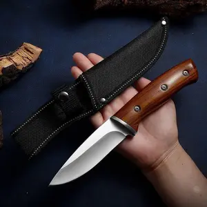 A must-have for outdoor carry, comes with a free sheath. Camping knife with a comfortable grip, made of high-quality steel. Stainless steel multifunctional knife, suitable for preparing meat and vegetables.Family Gift