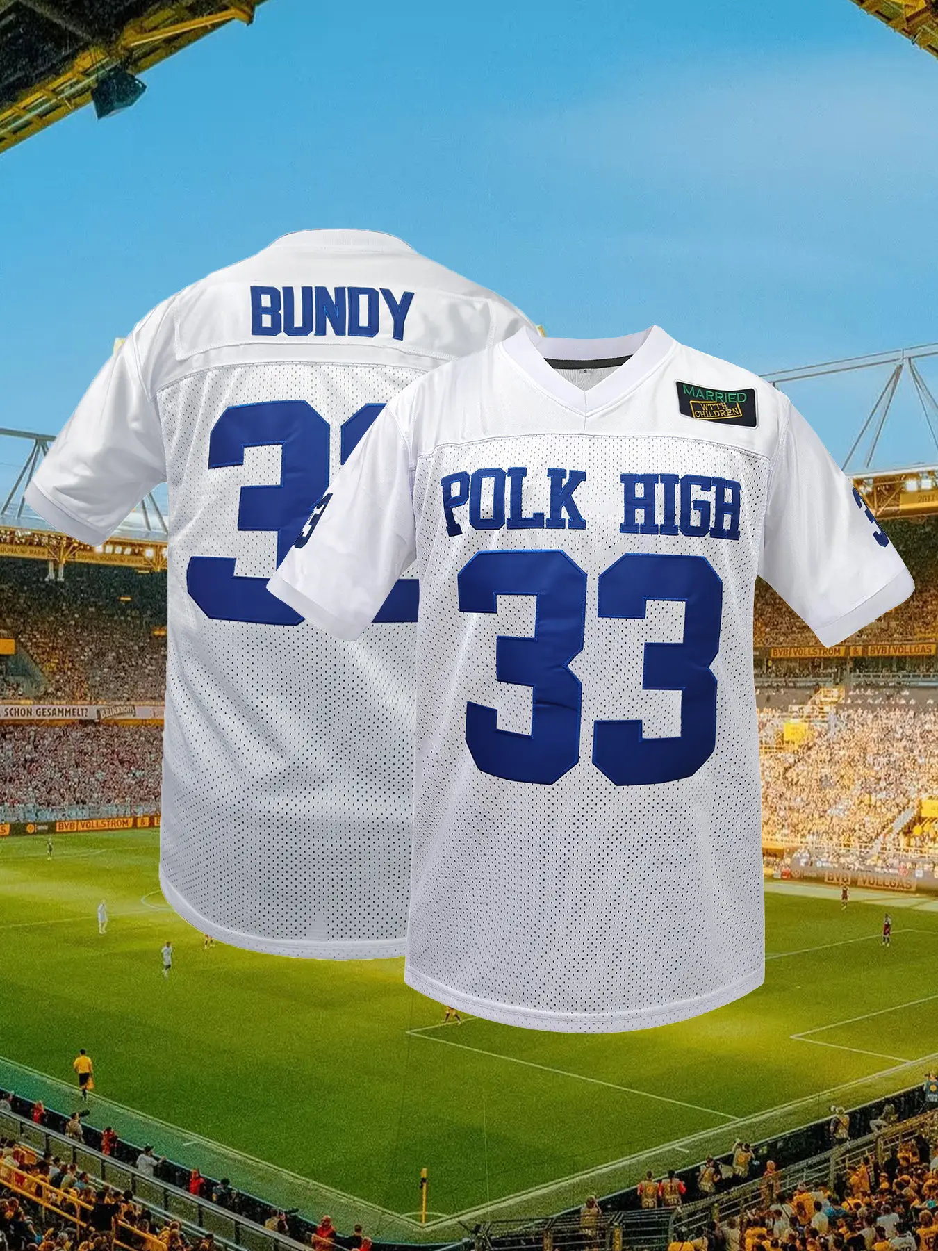 Al Bundy 33 Polk High Football Jersey for Men S-XXXL Blue