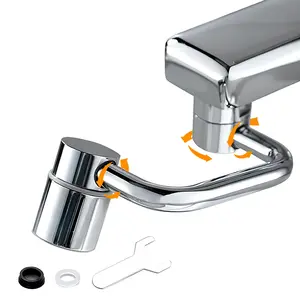 1440° Rotatable Faucet Aerator Extension for Toddlers, Dual Sprayer Mode Bathroom & Kitchen Faucet Attachment, Tap Head Replacement for Smart Face Washing