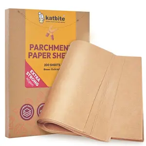 200Pcs 12x16 In Unbleached Parchment Paper for Baking, Precut Parchment Paper Sheets, Heavy Duty Flat Baking Paper, Half Sheet Baking Sheets for Baking Cookies, Cooking, Air Fryer, Oven