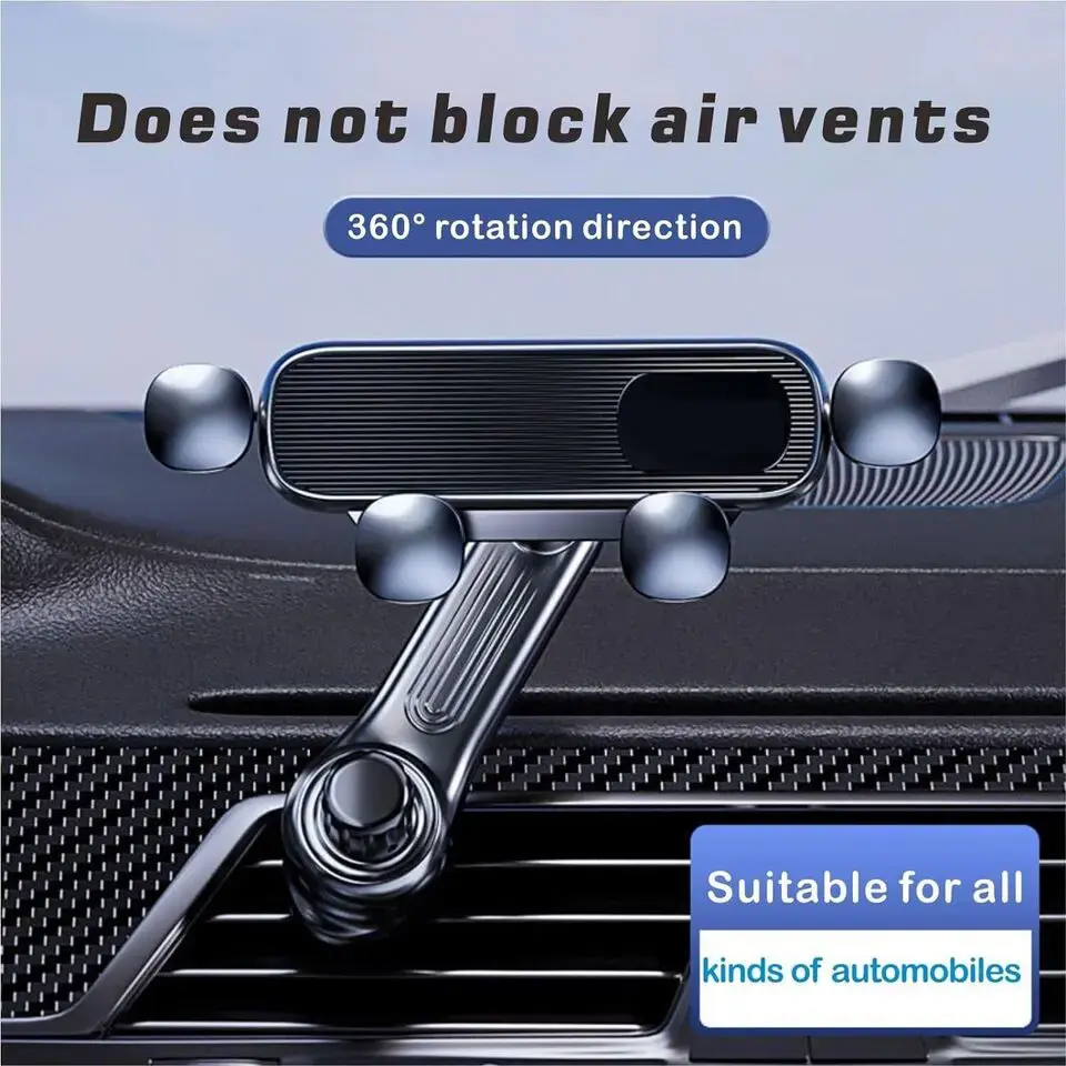 Must-have car accessories for Uber and DoorDash drivers! 360° Rotatable Car Phone Mount with Extension Arm - Ultra Stable Air Vent Hook Cell Phone Holder for Car, Universal Hands Free Cradle Fit iPhone 15 14 13 Pro Max Samsung dashboard