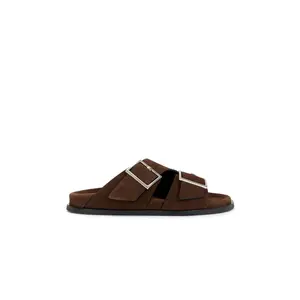 ALOHAS Alba Sandal in Suede Brown