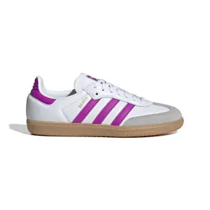 adidas Samba OG Footwear White Purple IH2873 Youth Fashion Shoes New