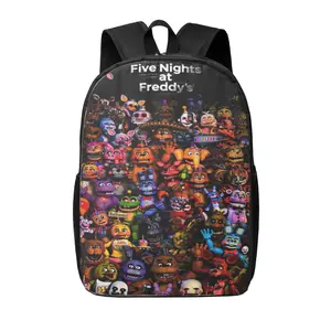 five nights at freddy's 17 Inch Large Travel Laptop Backpack Water Resistant Flight Approved Business Backpack for Men Women College Bookbag