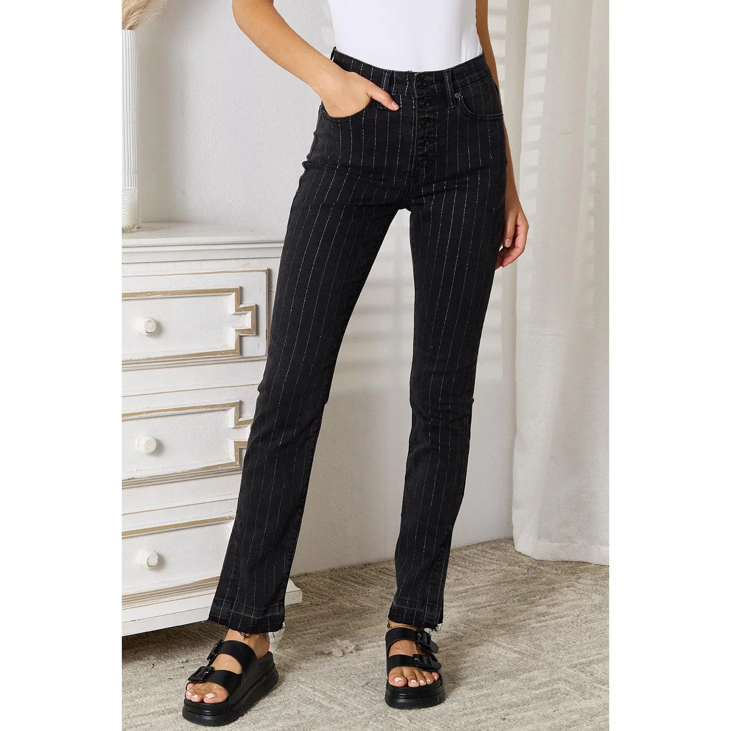 Kancan Striped Pants with Pockets