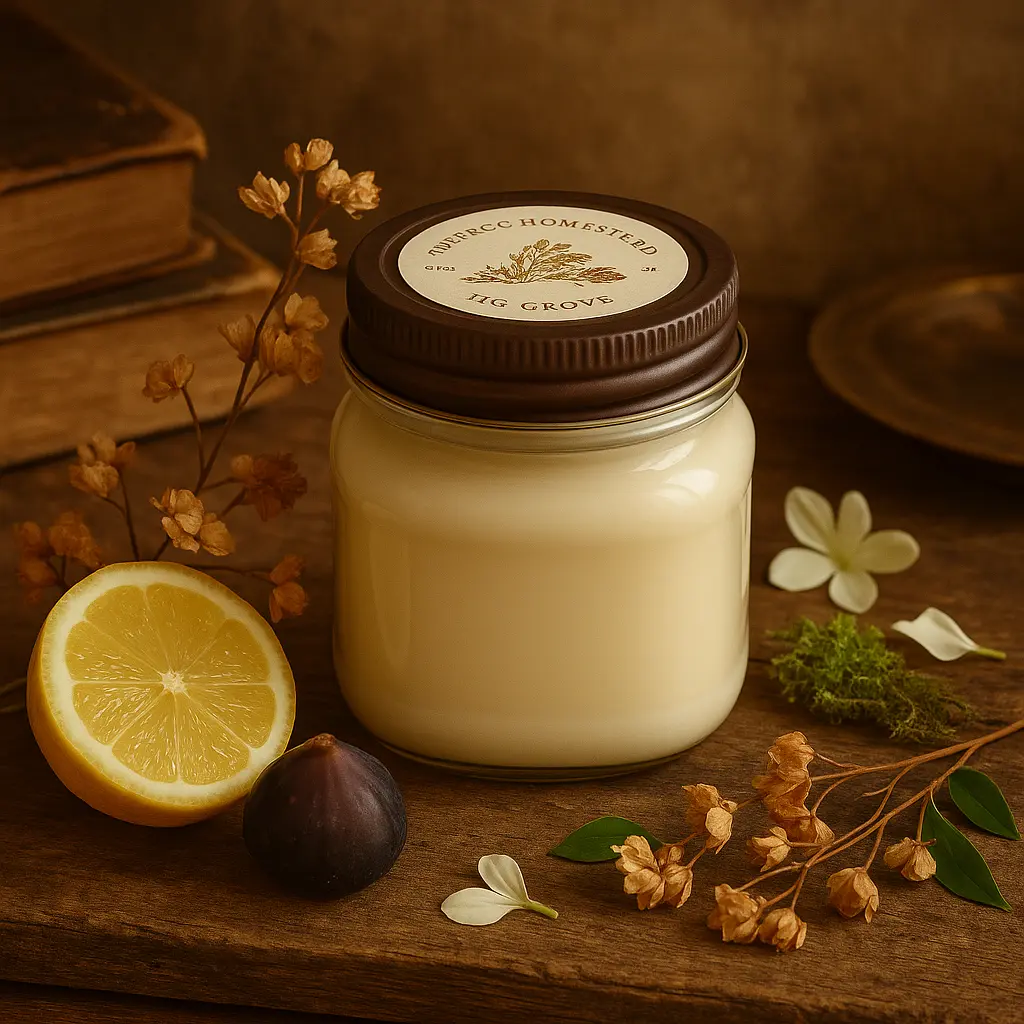 Vintage Homestead - Non-Toxic Soy Candle - Fig Grove- 8oz