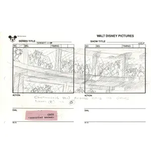 Chip n Dale Rescue Rangers Original Production Animation Storyboard Walt Disney FIRST EPISODE 1988 A63