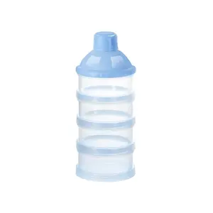 Formula Dispenser On The Go, 4 Compartments Stackable Formula Container  Travel, Baby Milk Powder Kids Snack Container, BPA Free ﻿
