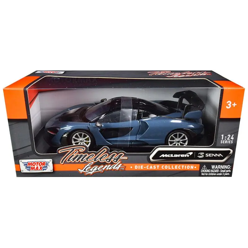 McLaren Senna Gray Metallic and Black "Timeless Legends" 1/24 Diecast Model Car by Motormax