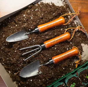 Vego Garden Heritage Minimax 3-Piece Specialty Garden Tool Kit, Durable Hardware Set for Home Gardening Tasks