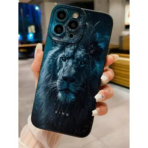 1pc Lion King Shockproof Phone Case Suitable For IPhone17/IPhone17 Air/IPhone17 Pro/IPhone17 Pro Max/16 Pro Max/15 Pro Max/14 Pro Max/13 Pro Max/12 Pro Max