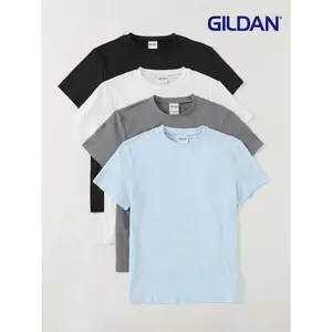 GILDAN 4Pcs Boys' Short Sleeve Tee Set, Ultra Soft & Breathable Cotton T-Shirts for Teens, Durable Classic Fit Daily Essentials, Machine Washable, Size XS to XL, Perfect Multi-Pack for Active Kids!