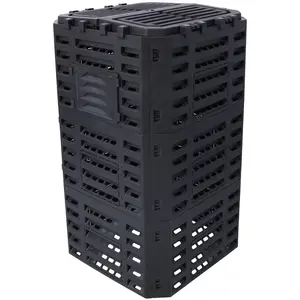 Hardware Garden Composter Bin Made from Recycled Plastic – 132 Gallons (500Liter) Large Compost Bin - Create Fertile Soil with Easy Assembly, Lightweight, Aerating Outdoor Compost Box