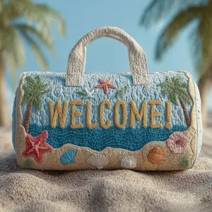3D Beach Turtle Tropical Duffle Bag, Large Capacity Travel & Gym Weekender Bag for Beach Vacations & Weekend Trips