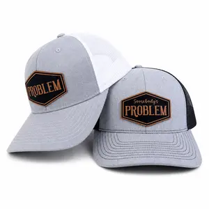 Problem & Somebody’s Problem Matching Trucker Hat Set, Funny Leather Patch Snapback Caps for Couples, Viral TikTok Couple Hats, Boyfriend Girlfriend Gift, Husband Wife Gift