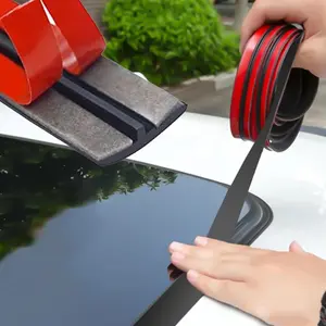 Windshield Rubber Seal Car Weather Stripping Trim T Shape Sealing Strip for Car Front Rear Windshield, Molding，Tailgate Adhesive Rubber Seal Strip