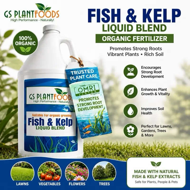 Fish & Kelp Organic Plant Food – Lawn, Garden & Root Growth Booster