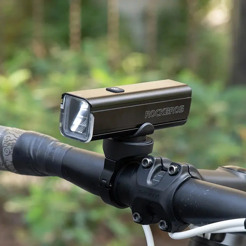 ROCKBROS Bicycle Front Light 1000 Lumens 4500mAH Lamp Highlight Aluminum Type-C USB Charging Bike Flashlight Headlight MTB Road Cycling Light