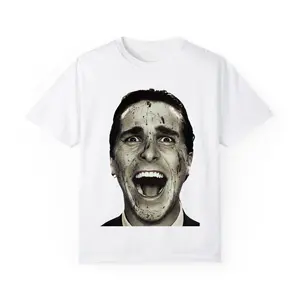 American Psycho Movie Vintage Bootleg Graphic Tee, Retro Y2K Horror T-Shirt, Patrick Bateman Unisex Streetwear, Cult Classic Movie Tee, Aesthetic Grunge Outfits Men , Gift for Him Her Fans