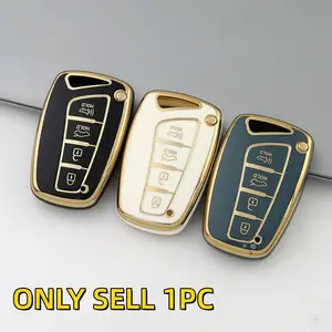 Modern New Santa Fe Car Key Case, Key Fob Cover for Hyundai Ix45, 4-Button Design, Protective Cover, Korean Style, Durable Material