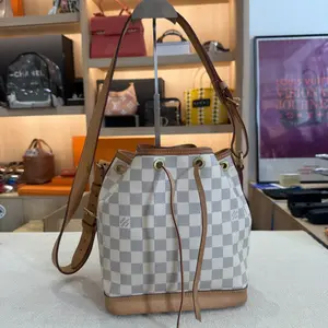 Pre-owned Louis Vuitton Damier Azur Noe BB Bucket Bag
