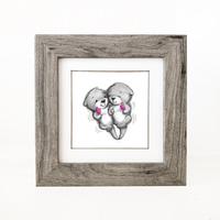7x7" grey frame