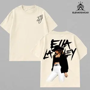 Ella Langley V1 Graphic T-Shirt, Oversized Cotton Tee, Country Music Aesthetic Shirt, TX Vibe Western Streetwear Unisex