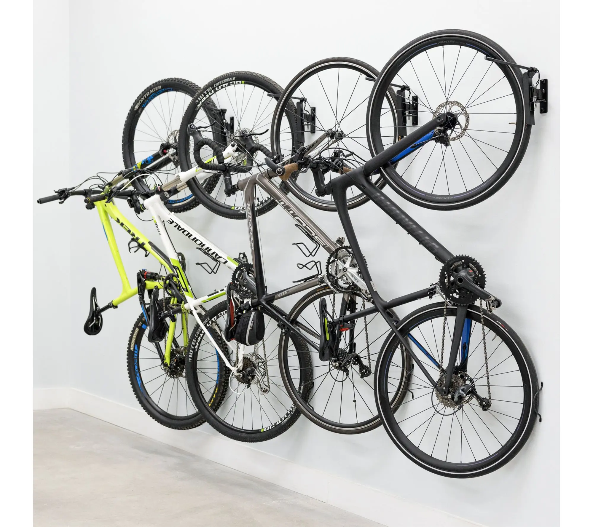 StoreYour Swivel Mount Bike Rack - 4 Bicycle Wall Hooks StoreYour Swivel Mount Bike Rack - 4 Bicycle Wall Hooks