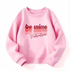 Toddler Valentines Sweatshirt Boys Girls Be Mine Heart Graphic Shirt Kids Long Sleeve Outfit Tops, Valentine's Day kid's gifts