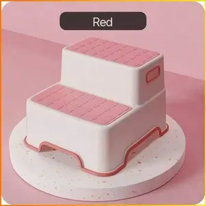 A 2-Step H-Shaped Toilet Step Stool - Heavy-Duty Plastic With Anti-Slip Pedals, 500LB Capacity For Adult Counter Assistance & Toddler Potty Training, Universal Bathroom And Living Room Footstool Inflatable Floor Chair with Air Pump