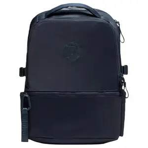 Lululemon NEW CREW Women's 22L Recycled Nylon Backpack, Navy Blue Synthetic Small Carry-On Aesthetic Tech Backpack with Contrast Brand Logo Design, Small Backpacks, Carry On Backpacks