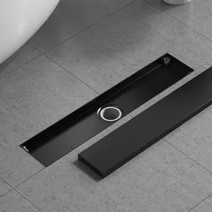 1pc Drain Cover, Anti-Clog Shower Floor Drain, Hidden Long Slot Design, Quick Water Collection, Suitable for Toilet & Wet Areas