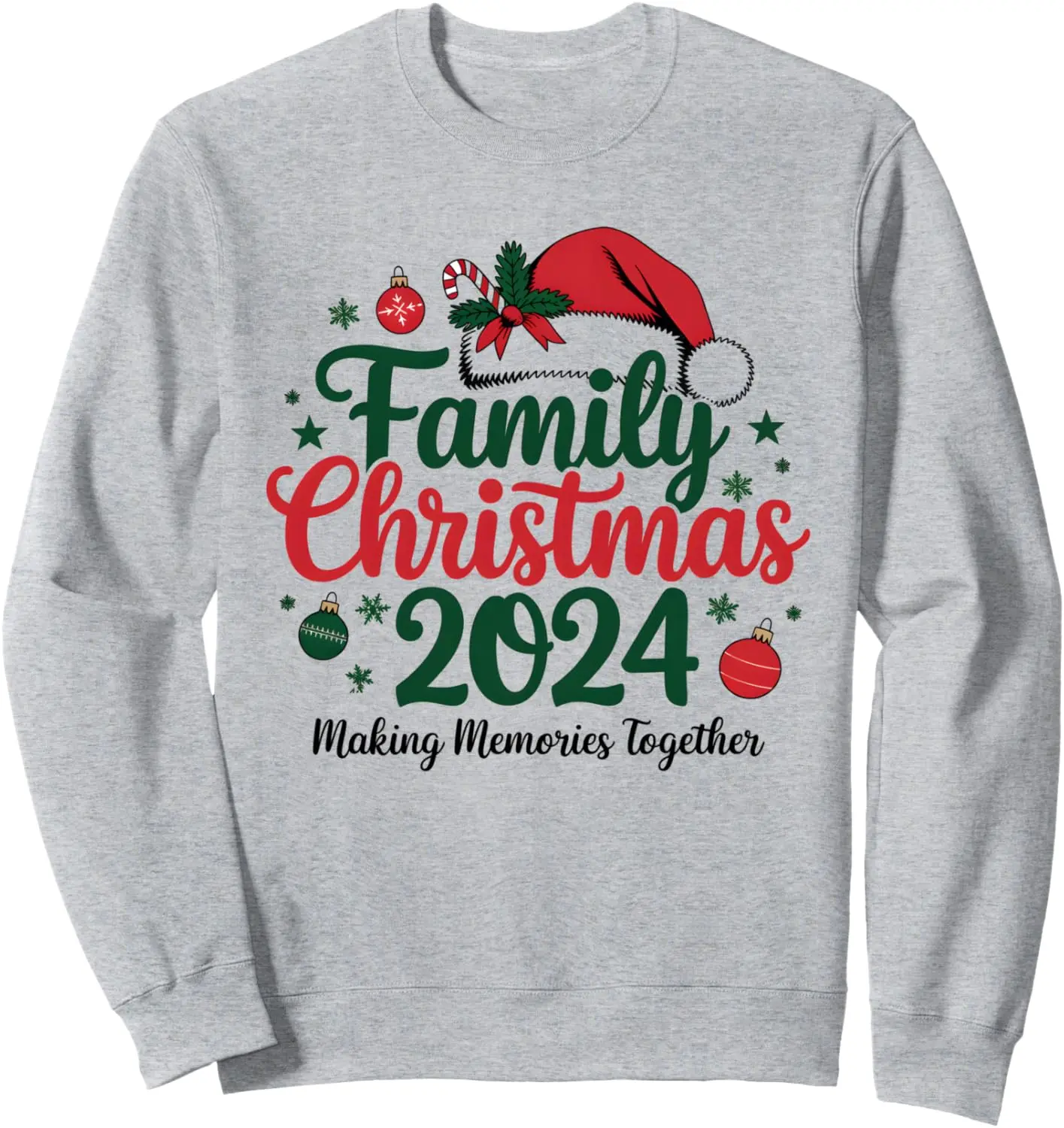 Family 2024 Christmas Matching Outfits Team Santa Elf Squad Sweatshirt