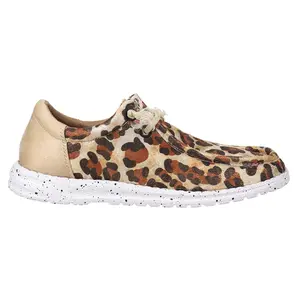 ROPER Womens Hang Loose Leopard Slip On Flats Casual - Brown