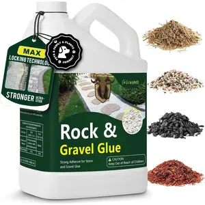 Ready to Use Rock Glue for Landscaping, 1 Gallon Mulch Glue, No Dilution Needed  Weather-Resistant  Gravel Binder, Pine Straw Outdoor  Pebble Gravel Hold for Garden