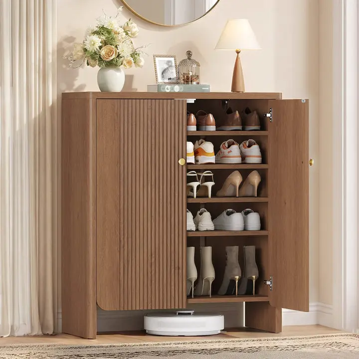 SIKAIC Modular Shoe Storage Cabinet, Stackable Shoe Organizer with Adjustable Shelves for 18-30 Pairs, Entryway Shoe Cabinet