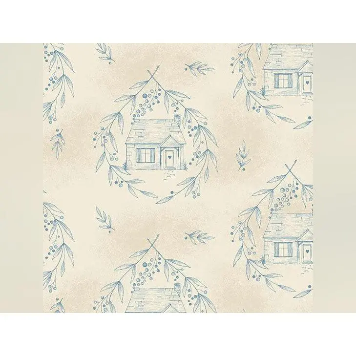 Special Delivery | Cozy Cottage Blue Willow by Laundry Basket Quilts for Andover Fabrics | A-10469-BL