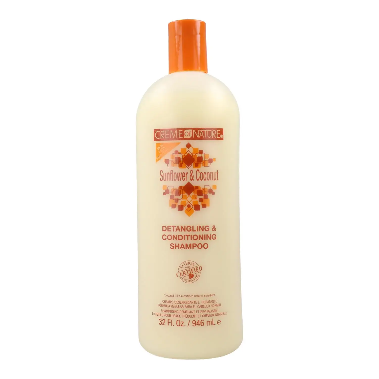 Creme of Nature Professional Detangling & Conditioning Shampoo, Hydrating Cleansing Moisturizer for Damaged or Normal Hair - 32 oz Aluminum-Free Adult Haircare Product, Moisturizing Clean Liquid Shampoo, Conditioner