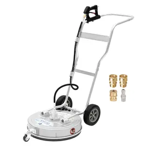 RIDGE WASHER 20’’ Surface Cleaner Dual Handle, Stainless Steel Bigger Stable Wheels Pressure Washer Surface Cleaner, Power Washer Surface Cleaner for Cleaning Driveways, Sidewalks, Patios
